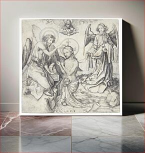 Πίνακας, Jesus' baptism by Martin Schongauer