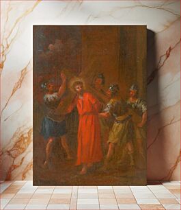 Πίνακας, Jesus carries his cross., István Schaller