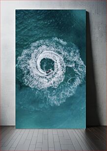 Πίνακας, Jet Ski Spiral on Blue Sea Jet Ski Spiral στη Γαλάζια Θάλασσα