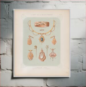 Πίνακας, Jewelry Designs in Gold and Rose Gold, Plate 5 from 'L'Art de la Bijouterie'