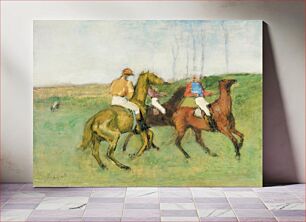 Πίνακας, Jockeys and Race Horses (ca. 1890–1895) by Edgar Degas