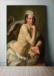 Πίνακας, Johan Zoffany - Self-portrait as David with the head of Goliath
