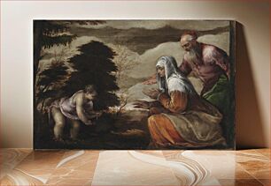 Πίνακας, Johannes kastaja kerää kukkia vanhemmilleen, Jacopo Bassano