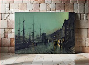 Πίνακας, John Atkinson Grimshaw - Shipping on the Clyde (1881)