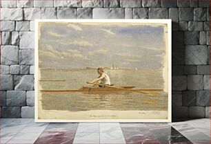 Πίνακας, John Biglin in a Single Scull by Thomas Eakins