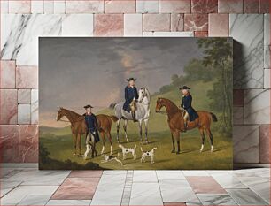 Πίνακας, John Corbet, Sir Robert Leighton and John Kynaston with their Horses and Hounds