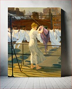 Πίνακας, John Sloan - Sun And Wind On The Roof