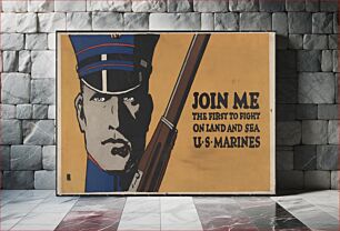 Πίνακας, Join me - the first to fight on land and sea - U.S. Marines