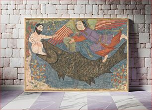 Πίνακας, "Jonah and the Whale", Folio from a Jami al-Tavarikh (Compendium of Chronicles), ca. 1400