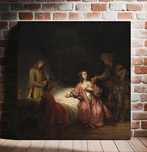 Πίνακας, Joseph Accused by Potiphar's Wife (1655) by Dutch 17th Century & Rembrandt van Rijn