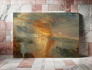 Πίνακας, Joseph Mallord William Turner - The Burning of the Houses of Lords and Commons, 16 October 1834 - 1942.647 - Cleveland Museum of Art