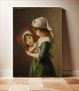 Πίνακας, Julie Le Brun (1780–1819) Looking in a Mirror by Elisabeth Louise Vigée Le Brun