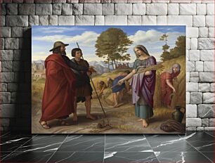 Πίνακας, Julius Schnorr von Carolsfeld- Ruth im Feld des Boaz