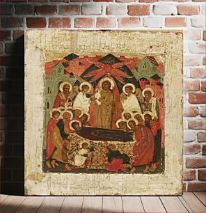 Πίνακας, Jumalanäidin kuolonuneen nukkuminen, venäläinen ikoni, 1600 - 1650, Tekijä Ei Tiedossa