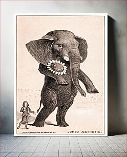 Πίνακας, Jumbo aesthetic. Clark's O.N.T. Spool Cotton (1870–1900), vintage elephant illustration