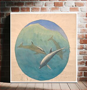 Πίνακας, Jumping dolphins by Niels Skovgaard