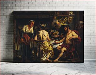 Πίνακας, Jupiter and mercury visiting philemon and baucis, 1645 - 1650, Jacob Jordaens