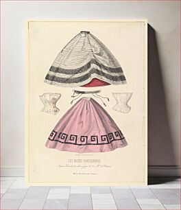 Πίνακας, Jupons, corsets et relève jupe de la Maison de Plument, from Les Modes Parisiennes Illustrées