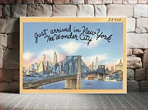 Πίνακας, Just arrived in New York, the wonder city
