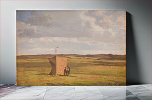 Πίνακας, Jutland heath landscape with the artist's windscreen by Hans Smidth
