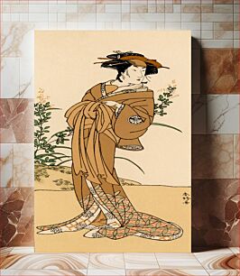 Πίνακας, Kabuki actors, Japanese man painting by G.A. Audsley-Japanese illustration