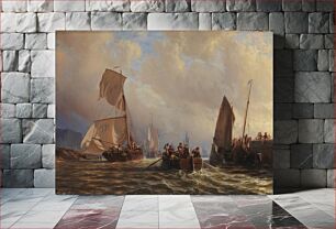 Πίνακας, Kalastajien lähtö, 1846 - 1885, Henri Charles Stock