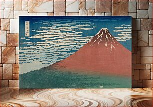 Πίνακας, Katsushika Hokusai, published by Nishimuraya Yohachi (Eijudō) - Fine Wind, Clear Weather (Gaifū kaisei), also known as Red Fuji, from the series Thirty-six Views o... - Cropped