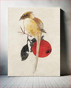 Πίνακας, Katsushika Hokusai's bird, from Album of Sketches (1814) vintage Japanese woodblock prints