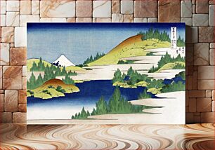 Πίνακας, Katsushika Hokusai's Hakone Lake in Sagami Province (1830–1833) vintage woodblock print