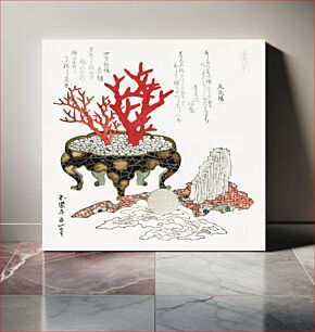 Πίνακας, Katsushika Hokusai’s coral branch (1822) vintage Japanese woodblock print