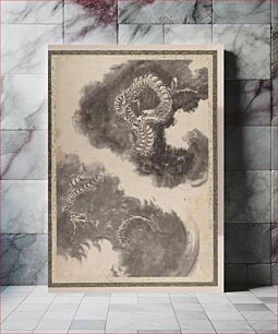 Πίνακας, Katsushika Hokusai’s Japanese dragons, Album of Sketches (1760–1849) painting