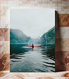 Πίνακας, Kayaking in Misty Fjord Καγιάκ στο Misty Fjord