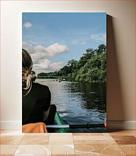 Πίνακας, Kayaking on a Scenic River Καγιάκ σε ένα γραφικό ποτάμι