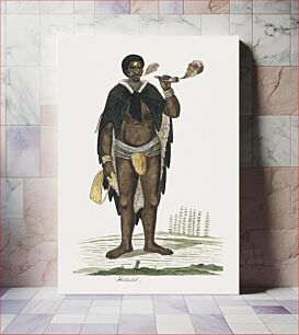 Πίνακας, Khoikhoi man smoking a pipe (1778) by Robert Jacob Gordon