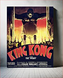 Πίνακας, King Kong French movie poster (1933) chromolithograph art by RKO Radio Pictures; Roland Coudon