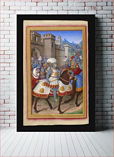 Πίνακας, King of France Louis XII riding, out the fortress of Alessandria with his army, in order to attack the city of Genoa, rebel against him (january to may 1507 campaign)