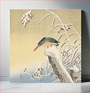 Πίνακας, Kingfisher in the snow (ca. 1925–1936) by Ohara Koson