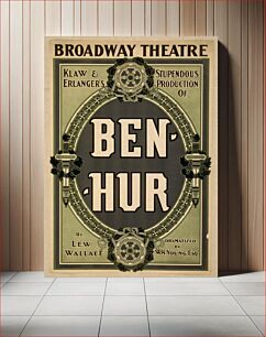 Πίνακας, Klaw & Erlanger's stupendous production of Ben-Hur by Lew Wallace ; dramatized by Wm. Young, Esq