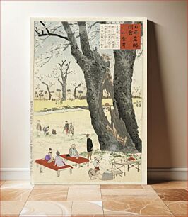 Πίνακας, Koganei, Cherry Blossoms by Kobayashi Kiyochika