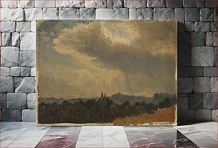 Πίνακας, Korkea taivas maiseman yllä, harjoitelma, 1854, Werner Holmberg