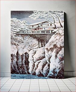 Πίνακας, Kōshū Monkey Bridge (1931) by Hiroaki Takahashi