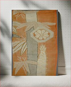 Πίνακας, Kosode (Kimono) Fragment with Bamboo and Chrysanthemum Blossom within Hexagon