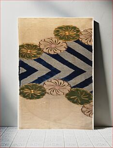 Πίνακας, Kosode (Kimono) Fragment with Chrysanthemums and Chevron Pattern