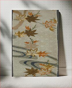 Πίνακας, Kosode (Kimono) Fragment with Maple Leaves and Water