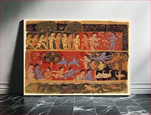 Πίνακας, Krishna and Balarama Play with Gopas, Folio from a Bhagavata Purana (Ancient Stories of the Lord) (recto), Text (verso)