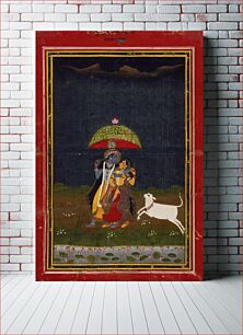 Πίνακας, Krishna and Radha Strolling in the Rain