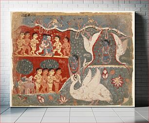 Πίνακας, Krishna Kills the Crane Demon, Folio from a Bhagavata Purana (Ancient Stories of the Lord)