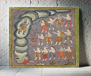 Πίνακας, Krishna Kills The Tornado Demon Trinavarta, Folio from the "Tularam" Bhagavata Purana (Ancient Stories of the Lord)