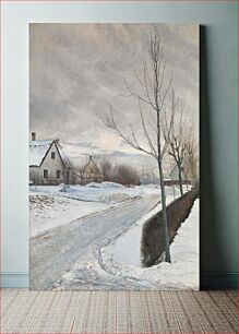 Πίνακας, L.A. Ring, Road in the Village of Baldersbrønde (Winter Day), 1912, NG6658, National Gallery.png