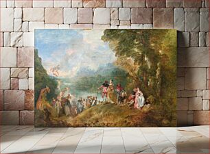Πίνακας, L'Embarquement pour Cythère by Antoine Watteau